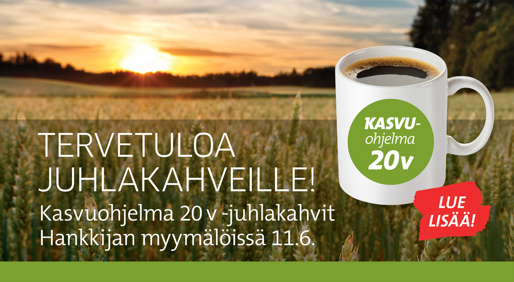 Kasvuohjelma 20v juhlakahvit